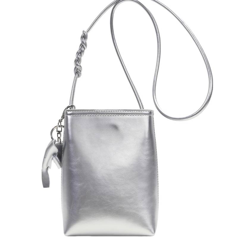 Annie's Diary Leder Handy Tasche, Damen Herbst und Winter Leder Umhänge Kleine Tasche 14*5*18 silber von Joom DACH