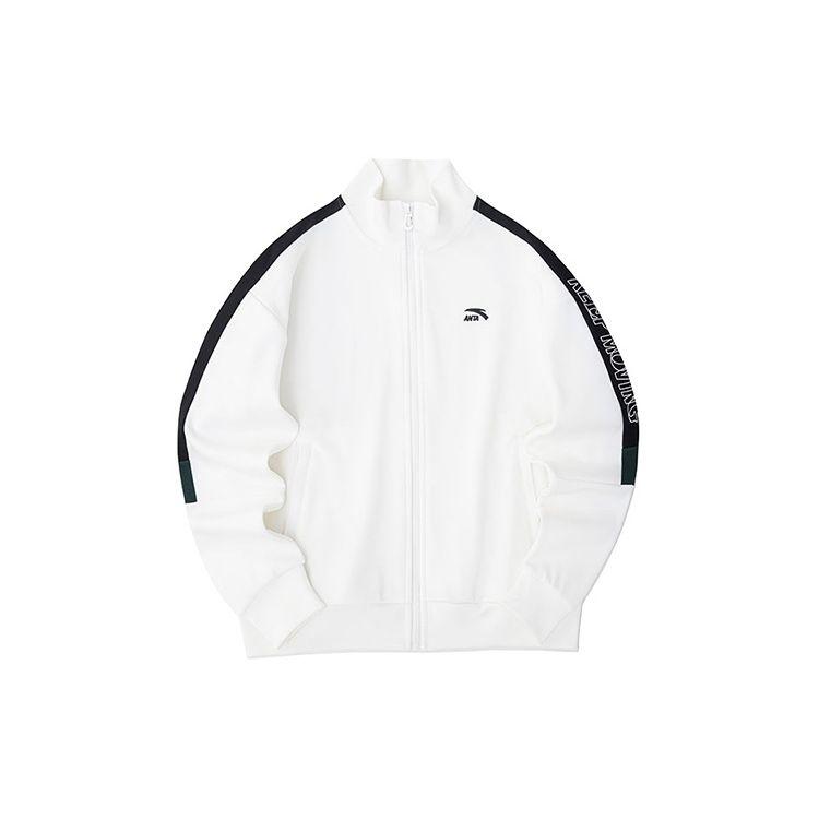 Anta FW22 Strickjacke Lässig Trendige Jacke Stehkragen Locker Sportmantel Damen Jacke Weiß 162238725R-1 XS von Joom DACH