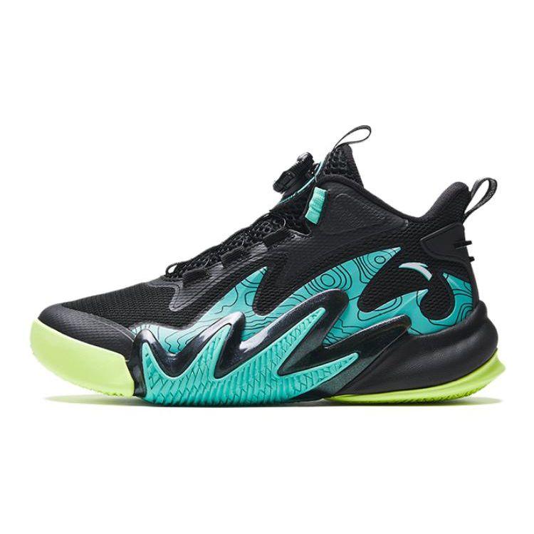 Anta Kwangchao 2 Stoßdämpfende Strapazierfähige Low Top Kinder-Basketballschuhe Kinder-Basketballschuhe Schwarz Grün A312331131-4 37 von Joom DACH