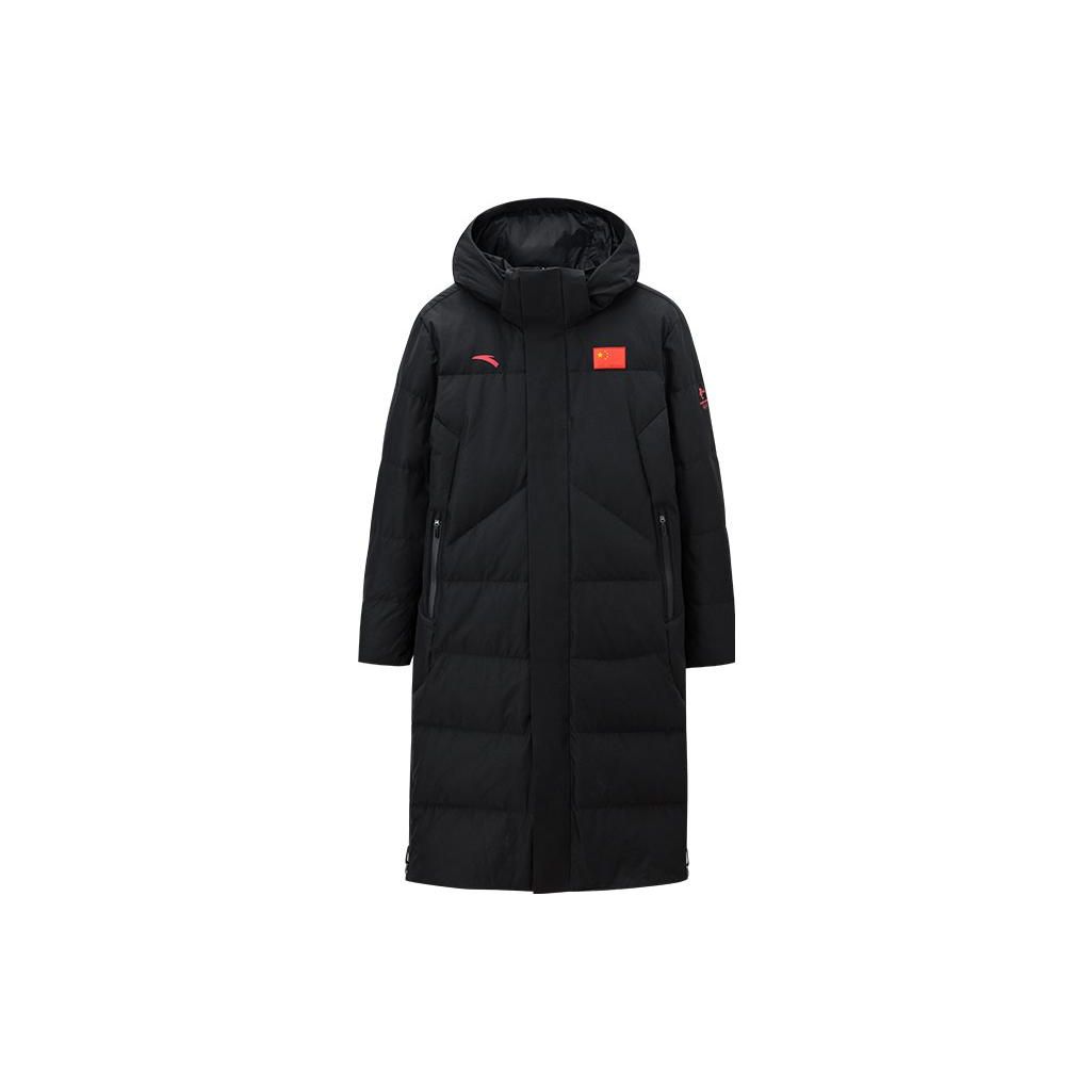 Anta Sports Life Series Letter Print Logo Zip Kapuzen Lange Daunenjacke Herren Oberbekleidung Schwarz 152140922-2 S von Joom DACH