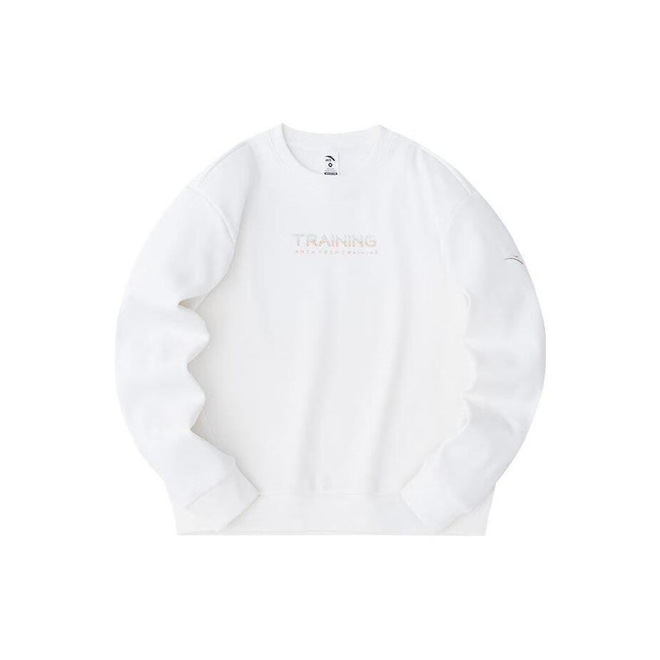 Anta Training Series Letter Rundhals-Pullover-Sweatshirt für Damen, Papierweiß, 162347720-1 S von Joom DACH