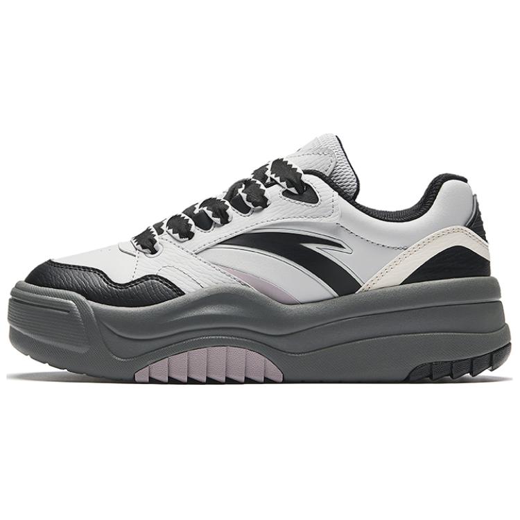 Anta Wave Schuhe 2 Bequeme Lässige Trendige Höhenerhöhende Atmungsaktive Low Top Skate Schuhe Damen Sneaker Grau Schwarz 922438016-6 38.5 von Joom DACH