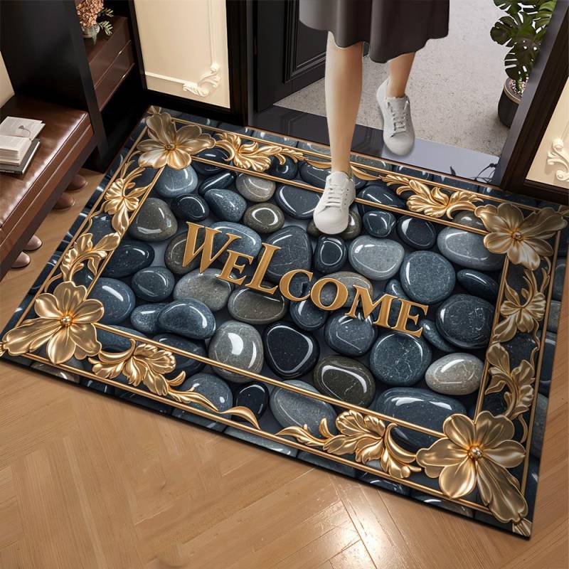 Anti-Rutsch-Matte langlebige verschleißfeste Karte Relief Kieselalgen Schlamm Badezimmer Anti-Rutsch-Matte Eingangstür Eingang Badezimmer Badezimmer Fußmatte 40x60cm orange von Joom DACH