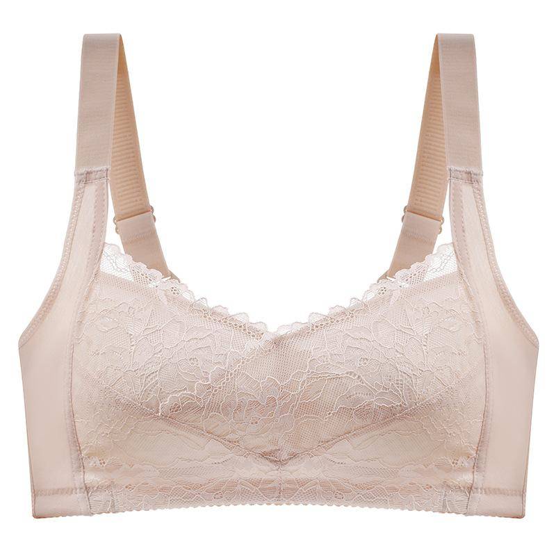 Anti-Sagging-BH für Damen, einfarbig, für Damen, 1 Stück, Übergröße, weicher BH, bequeme, atmungsaktive Unterwäsche 44/100DE rosa von Joom DACH