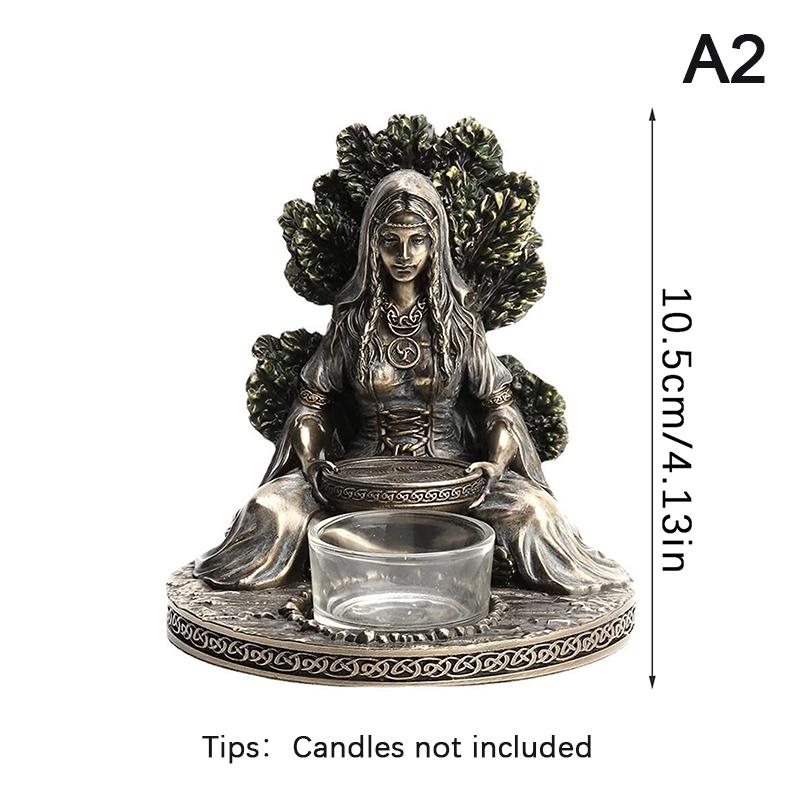 Antikes Rom Cernunnos Sitzende Statue Skulptur Keltischer Gott Kerzenhalter Mythologie Göttin Desktop Heimdekor Handwerk Figur von Joom DACH