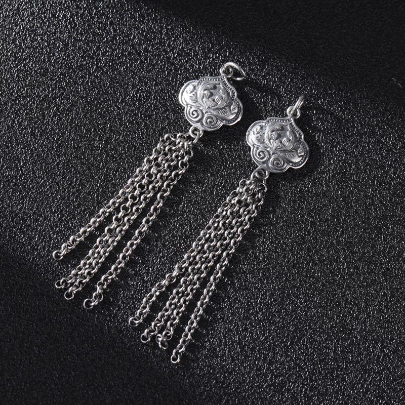 Antiksilberner Kürbisblütenanhänger: Retro Münzbörse & Schmuckanhänger für DIY Halsketten & Armbänder von Joom DACH