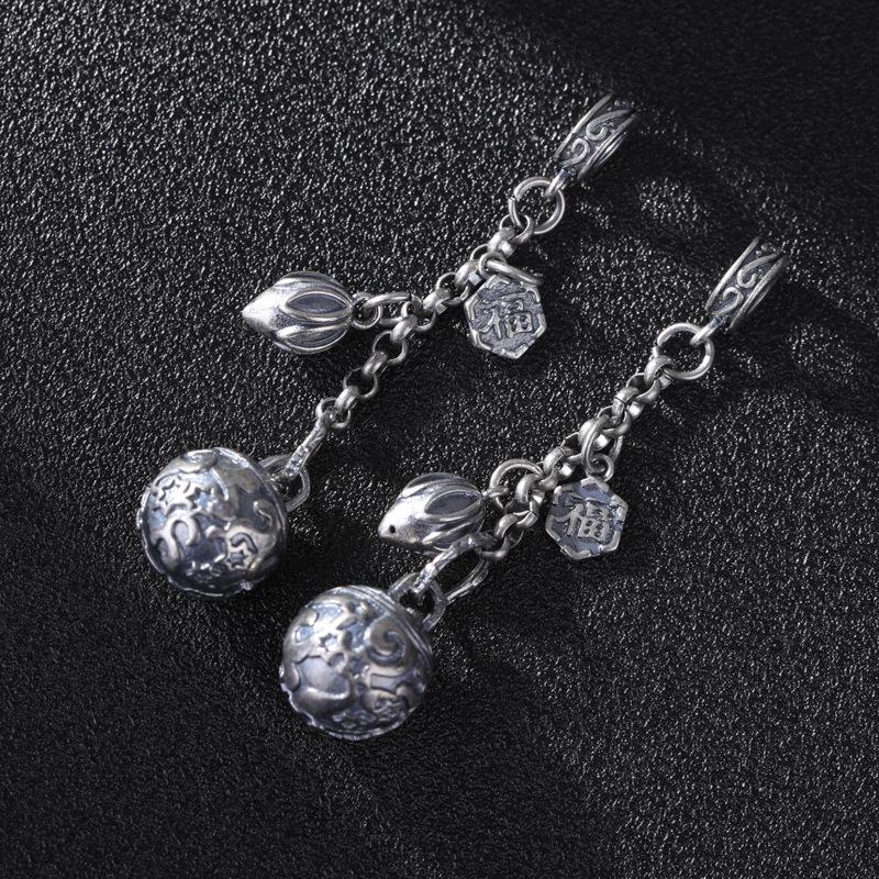 Antiksilberner Kürbisblütenanhänger: Retro Münzbörse & Schmuckanhänger für DIY Halsketten & Armbänder von Joom DACH