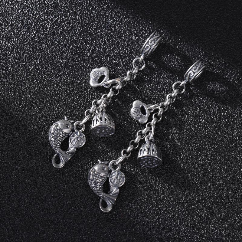 Antiksilberner Kürbisblütenanhänger: Retro Münzbörse & Schmuckanhänger für DIY Halsketten & Armbänder von Joom DACH