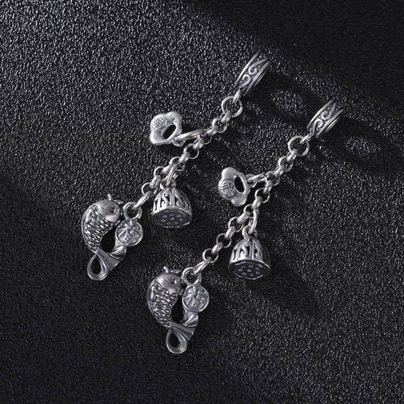 Antiksilberner Kürbisblütenanhänger: Retro Münzbörse & Schmuckanhänger für DIY Halsketten & Armbänder von Joom DACH