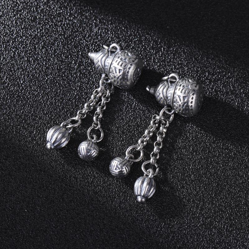 Antiksilberner Kürbisblütenanhänger: Retro Münzbörse & Schmuckanhänger für DIY Halsketten & Armbänder von Joom DACH