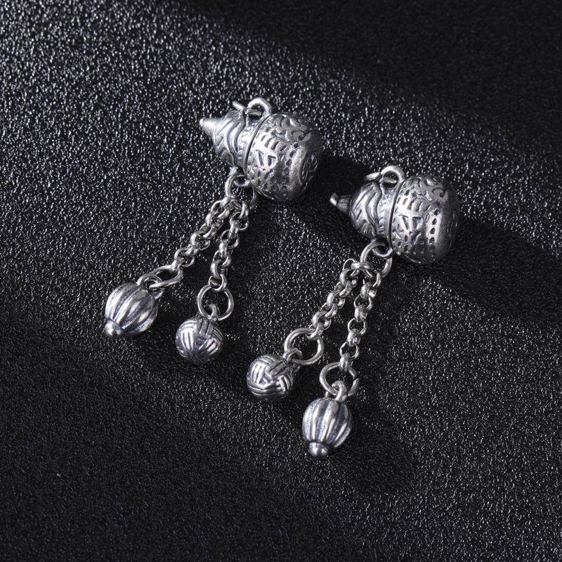 Antiksilberner Kürbisblütenanhänger: Retro Münzbörse & Schmuckanhänger für DIY Halsketten & Armbänder von Joom DACH