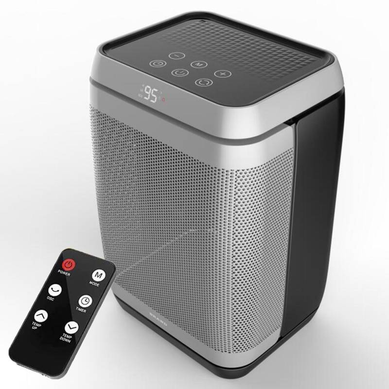 Aoresac 1500W Tragbarer Raumheizer mit Fernbedienung 80 Grad Oszillation PTC Keramikheizung mit US Plug schwarz von Joom DACH