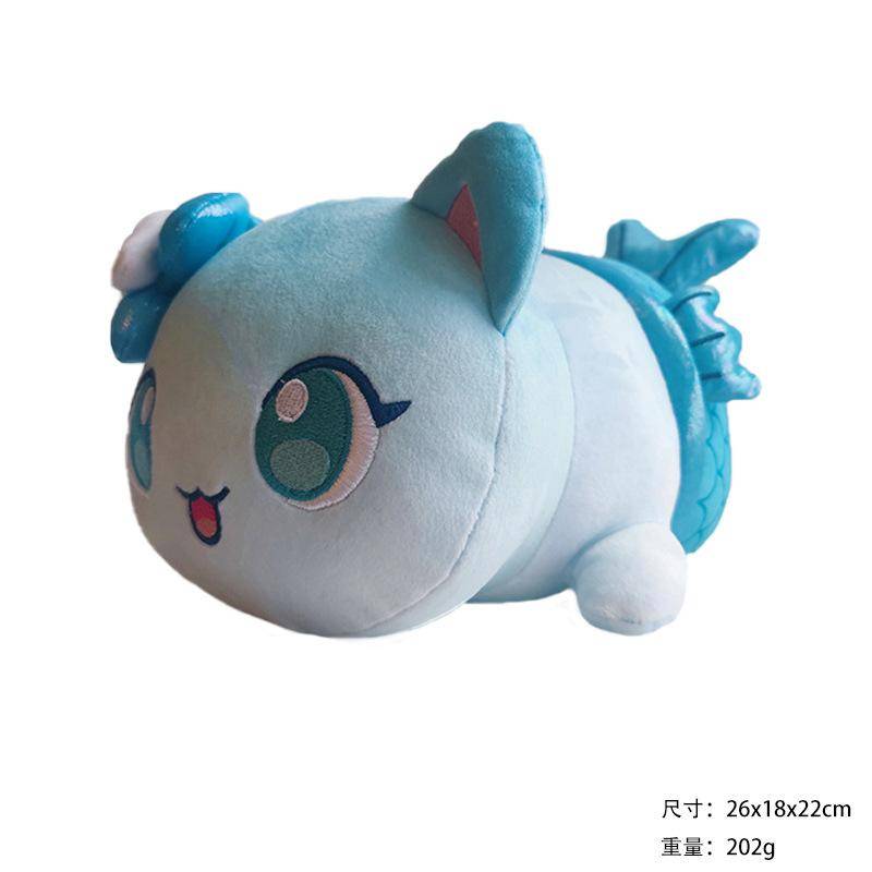 Aphmau Plüsch Heiß Verkauft Katzen Plüschtier Puppe Burger Pommes Katze Weiches Kissen 26cm blau von Joom DACH