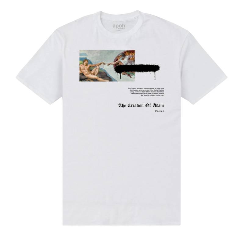 Apoh Unisex-Erwachsene First Man Michelangelo T-Shirt S weiß von Joom DACH