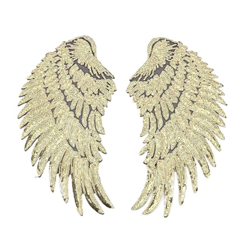 Applikation Aufbügeln Flügel für Jacke Mantel Stoff Engel Cosplay Flügel Pailletten Große Engelsflügel DIY Flügel Aufnähen Große Aufnäher M von Joom DACH