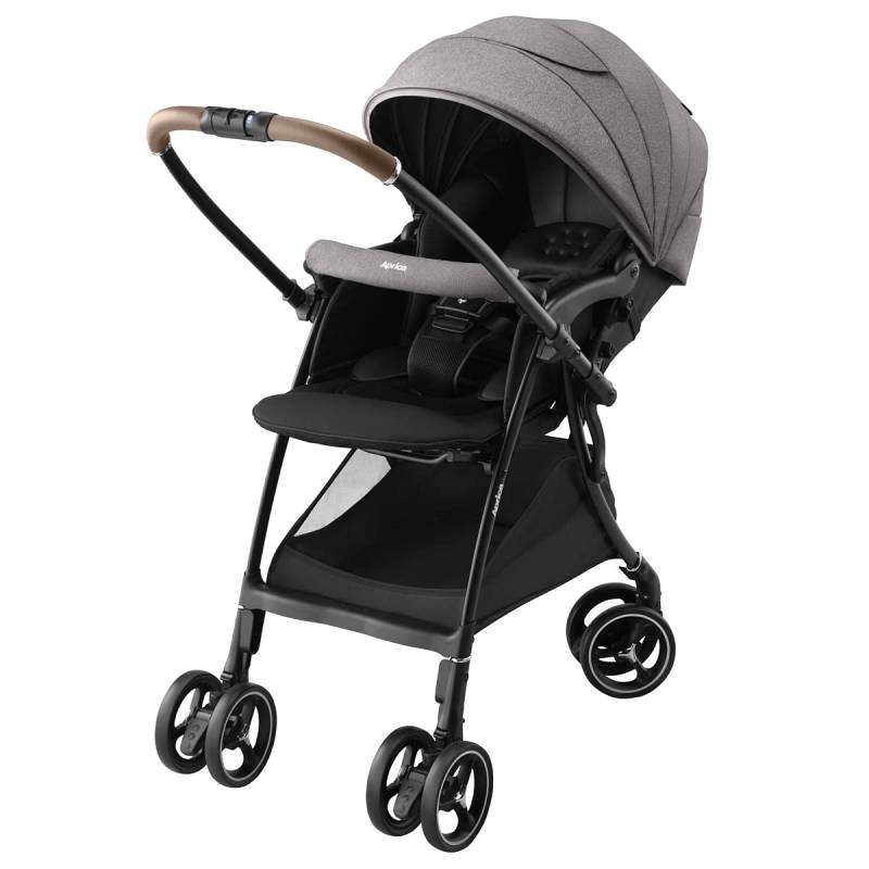 Aprica Kinderwagen Lacuna Kissen AF 1 Monat bis 36 Monate Leichtgewicht Auto A-Typ doppelseitig 4-Rad (grau) [Modell 2023] graue von Joom DACH