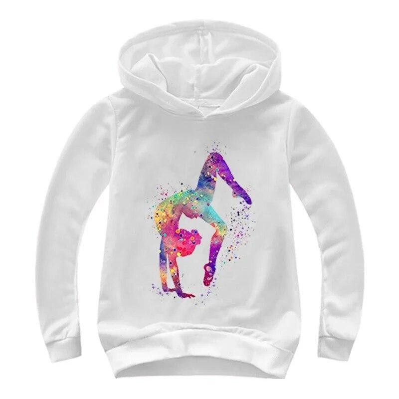 Aquarell Gymnastik Cartoon Hoodies Kinder Jungen Sweatshirts Pullover Oberbekleidung Hoodie Mädchen GYM Streetwear Hoody Jungen Kleidung 160 von Joom DACH