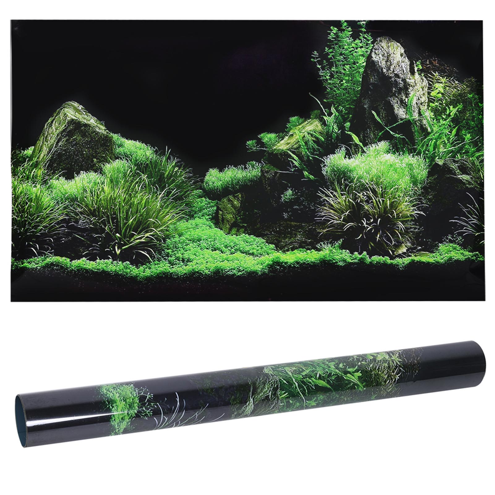 Aquarium Aquarium Meeresboden Wasser Gras Hintergrund Dekoration Malerei PVC Aufkleber 61 x 30cm von Joom DACH