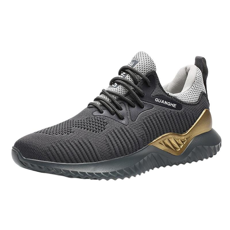 Arbeitsschuhe Drehknopf Herren Bruchsicher und Durchstichfest Leicht Deodorant Sicherheit Baustelle Arbeitsschuhe 46 von Joom DACH