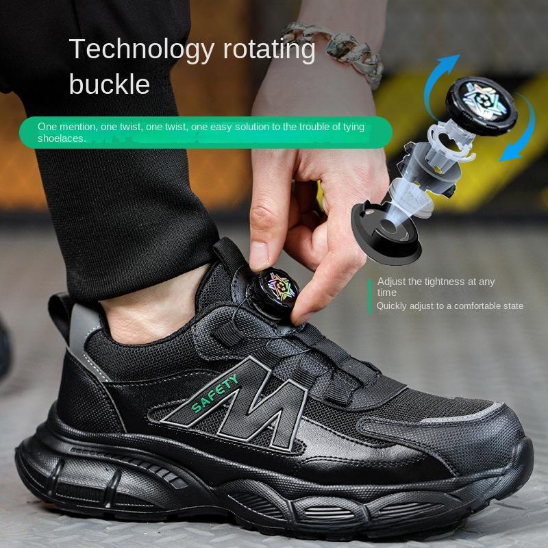 Arbeitsschuhe Herren Anti-Piercing Isolierender Plastiktütenkopf Leichte rutschfeste Sicherheitsarbeitsschuhe 46 von Joom DACH