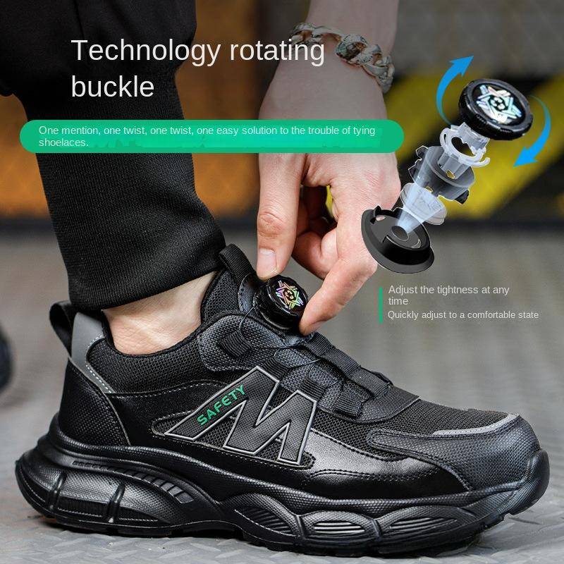 Arbeitsschuhe Herren Anti-Piercing Isolierender Plastiktütenkopf Leichte rutschfeste Sicherheitsarbeitsschuhe 46 von Joom DACH