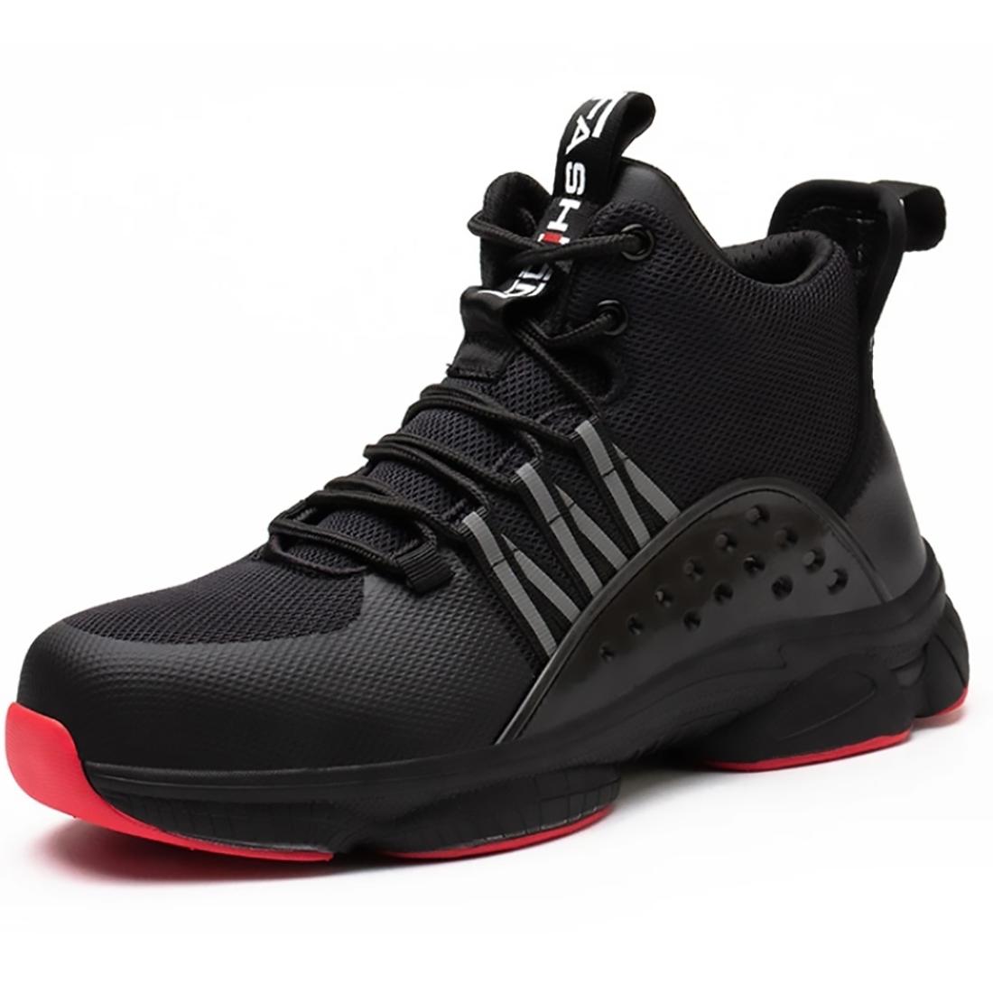 Arbeitsschuhe mit Stahlkappe für Herren, bequeme Sicherheitsschuhe, pannensichere Arbeitsschuhe, Stiefel, modisch, unzerstörbares Schuhwerk, Sicherheit 40 von Joom DACH