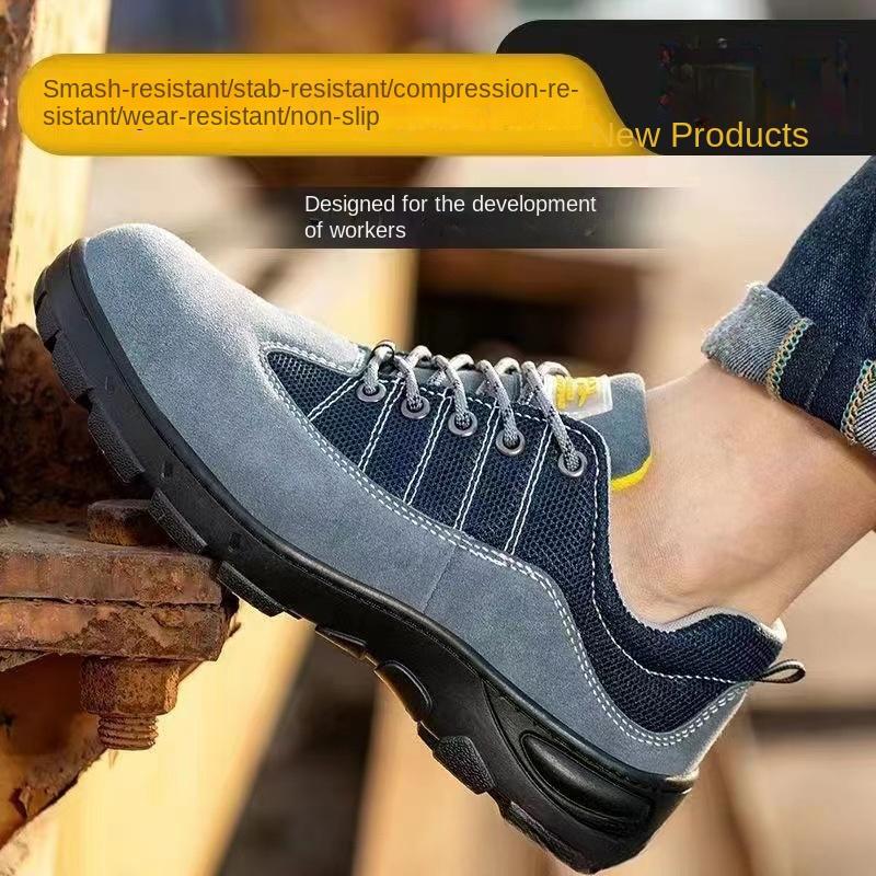 Arbeitsschutzschuhe Herren Anti-Quetsch- und Durchtrittssicher Leicht und Abriebfest Sicherheitsschuhe Spezielle Arbeitsschuhe Stahlplatten-Schuhe 46 von Joom DACH