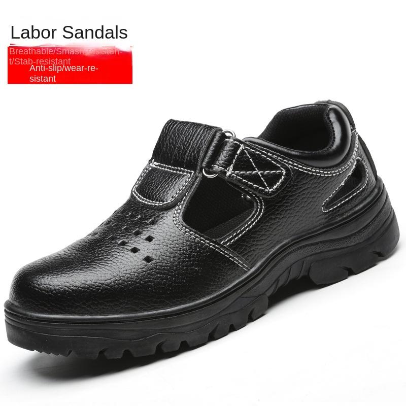 Arbeitsschutzschuhe für Männer und Frauen, Arbeitsschuhe mit Schutz vor Stößen und Stichen, leichte und verschleißfeste Sandalen mit großen Löchern 45 von Joom DACH