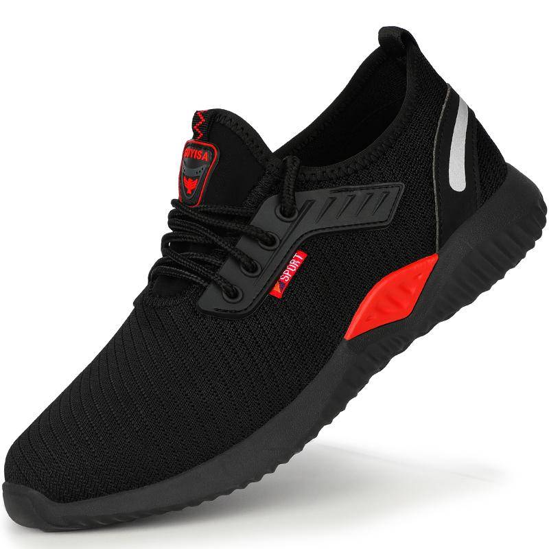 Arbeitssicherheitsschuhe Anti-Smashing Sicherheitsstiefel mit Stahlkappe Leichte atmungsaktive Arbeits-Sneaker-Stiefel Herren Damen Bauschuhe 36 von Joom DACH