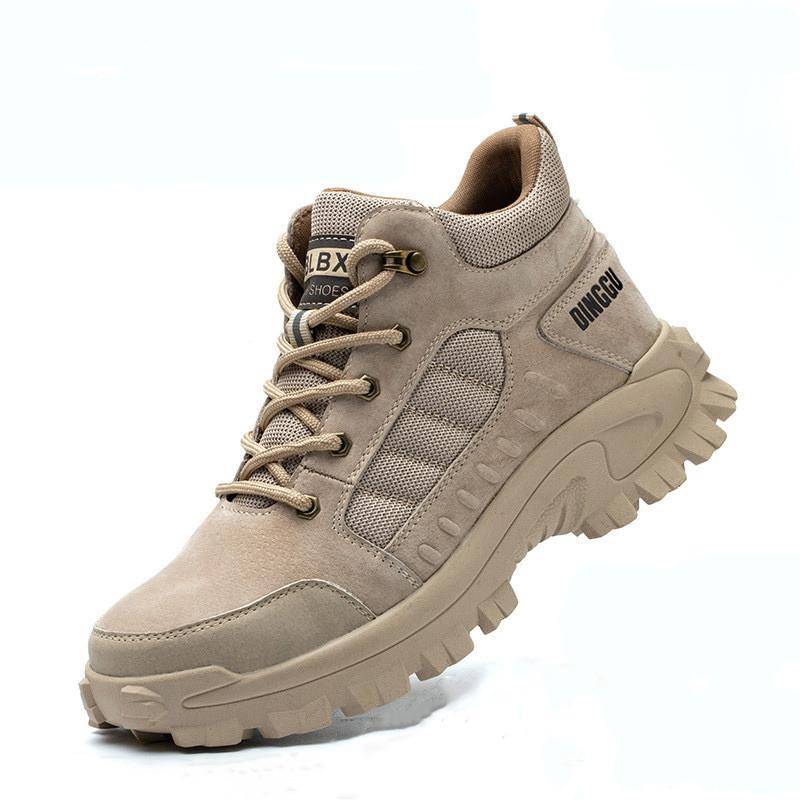 Arbeitssicherheitsstiefel für Herren, Winter, Stahlkappe, Anti-Smashing, Anti-Piercing, industrielle Schutzschuhe 38 beige von Joom DACH