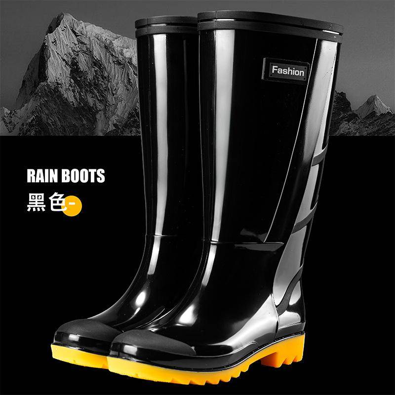 Arbeitsversicherung hohe Stiefel Regenschuhe Camouflage Herren Rindflechsensohle wasserdicht und verschleißfest Wasserschuhe Samt warme Schuhe 42 von Joom DACH