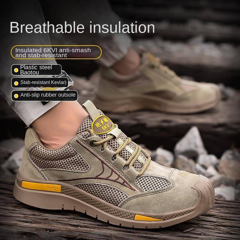 Arbeitsversicherungsschuhe, Anti-Smashing- und Anti-Piercing-Schuhe für Herren, isolierende 6-kV-Elektroschweißschuhe, verschleißfeste, weiche Sohlen, leichte Arbeitsschuhe 46 von Joom DACH