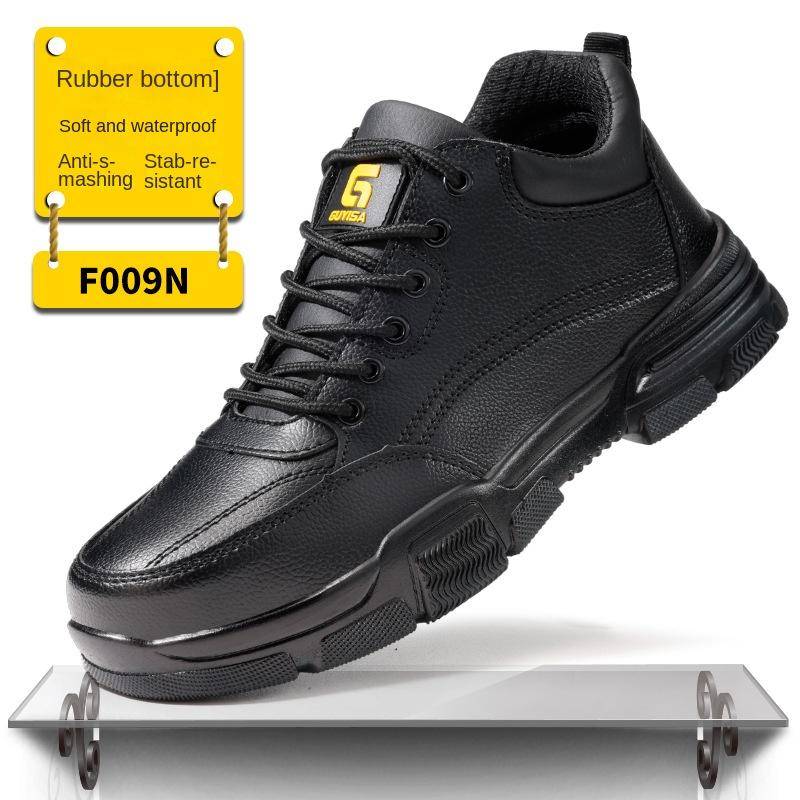 Arbeitsversicherungsschuhe Anti-Smashing- und Anti-Piercing-Sicherheitsschuhe für Herren, rutschfest und atmungsaktiv, Stahlkopfschuhe 46 von Joom DACH