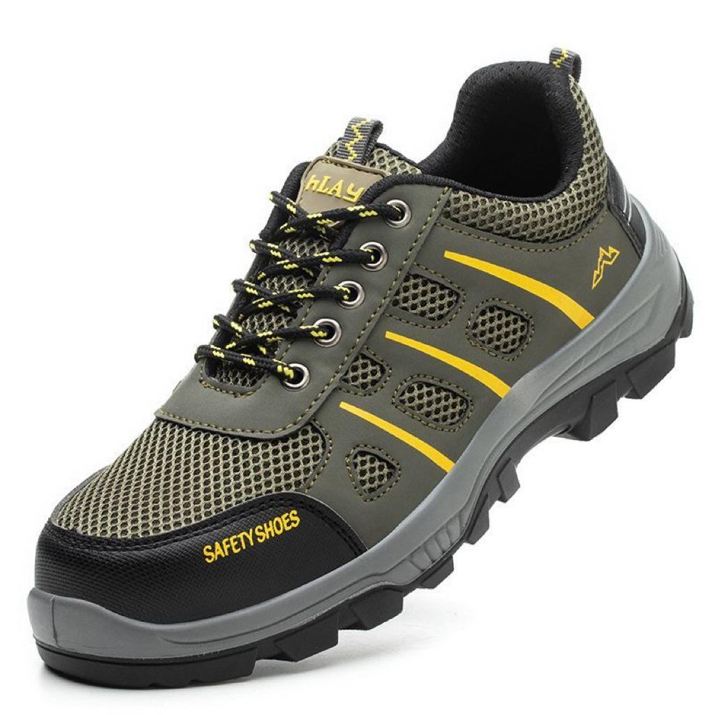 Arbeitsversicherungsschuhe Atmungsaktive und leichte Baotou-Arbeitsschuhe aus Stahl für Herren mit Anti-Smashing-, Anti-Piercing- und Rutschfestigkeit auf der Baustelle 46 von Joom DACH