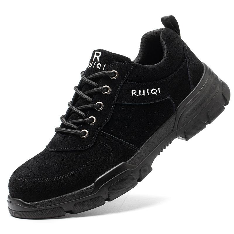 Arbeitsversicherungsschuhe Herren Atmungsaktive Anti-Smashing- und Anti-Piercing-Sicherheitsschuhe mit Stahlsackkopfisolierung 6KV Verschleißfeste Sicherheitsschuhe 46 von Joom DACH