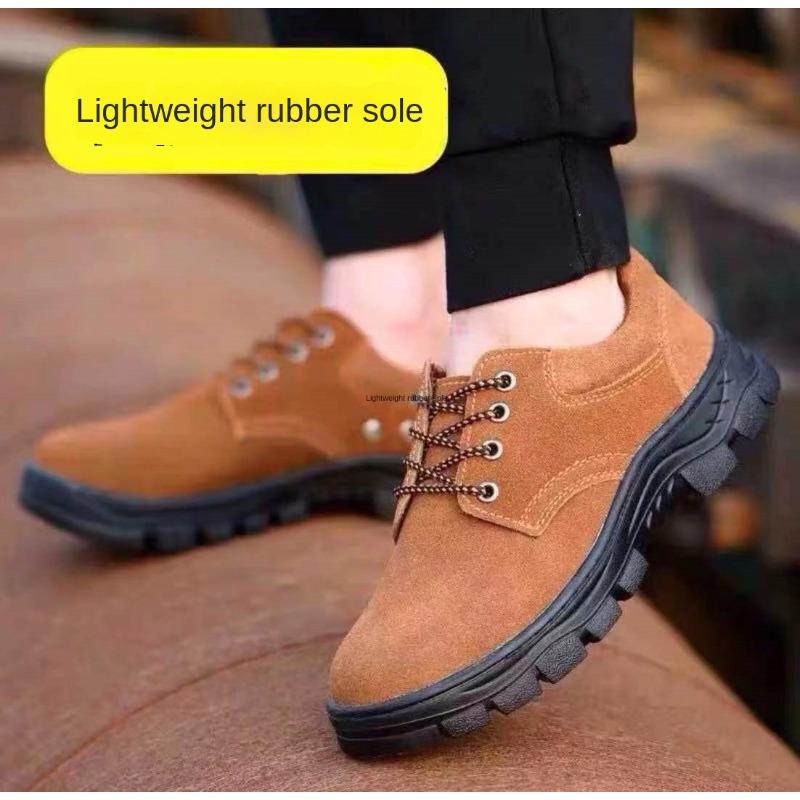 Arbeitsversicherungsschuhe Herren Atmungsaktive Baotou-Arbeitsschuhe aus Stahl Schutzschuhe Anti-Smashing und Anti-Piercing 46 von Joom DACH