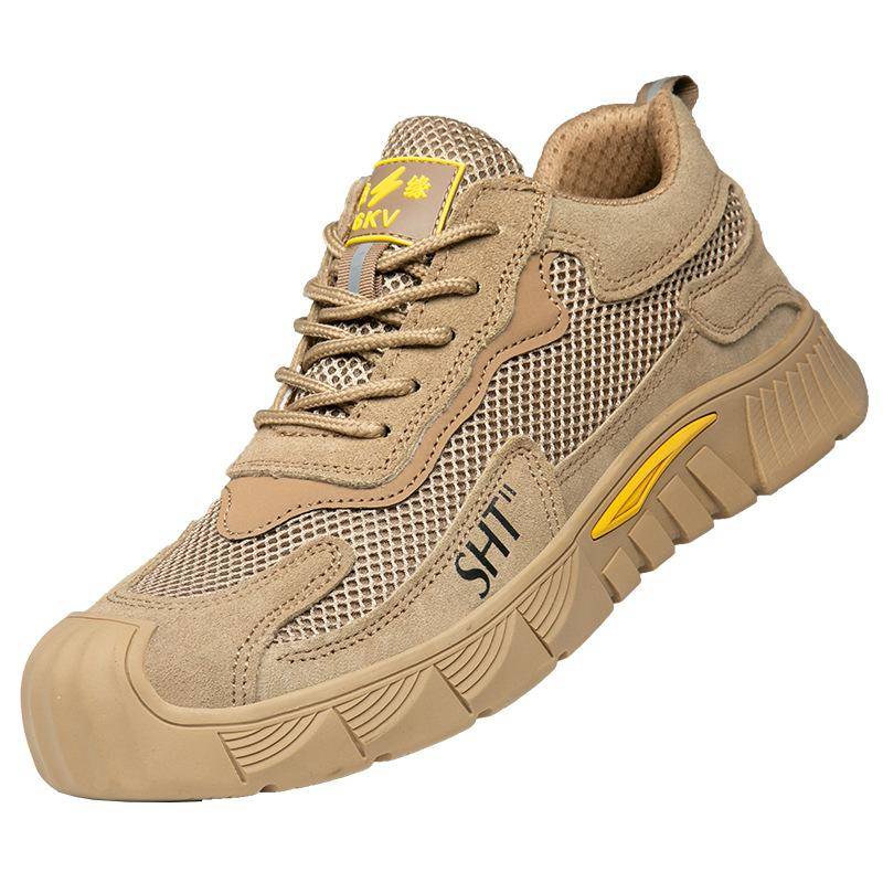 Arbeitsversicherungsschuhe Herren-Baotou-Arbeitsschuhe aus Stahl mit Anti-Smashing- und Anti-Piercing-Schutz, leicht, verschleißfest, weiche Sohle, atmungsaktiv 46 von Joom DACH