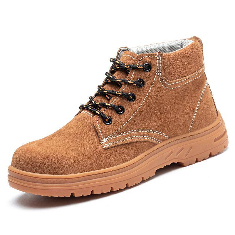 Arbeitsversicherungsschuhe Herren-Baotou-Stahlschuhe mit Anti-Smashing- und Anti-Piercing-Schutz, leichte High-Top-Sicherheitsschuhe für Elektroschweißarbeiten 46 von Joom DACH