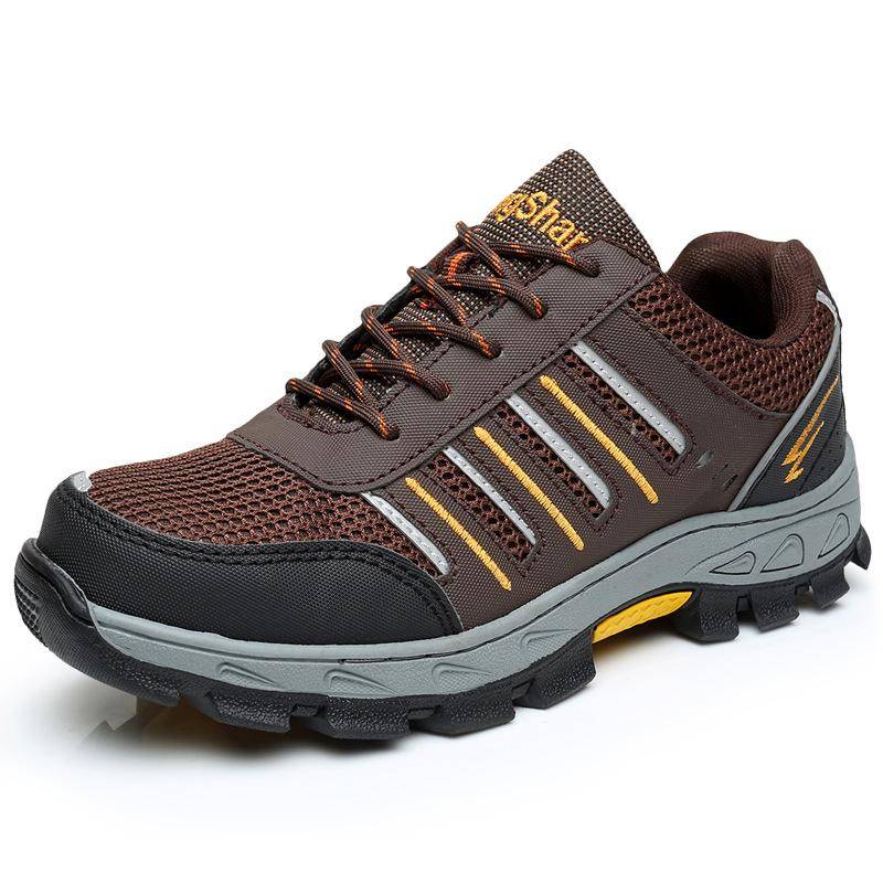 Arbeitsversicherungsschuhe Herren Sommer Atmungsaktive Deodorant Sicherheitsschuhe Stahlsackkopf Anti-Smashing und Anti-Pannen Arbeitsschuhe 46 von Joom DACH