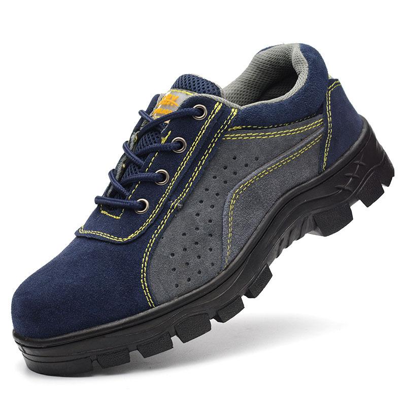 Arbeitsversicherungsschuhe Herren Sommer Atmungsaktive rutschfeste Stahlsackkopf Anti-Smashing und Anti-Piercing Arbeitsschuhe Sicherheitsschuhe 46 von Joom DACH