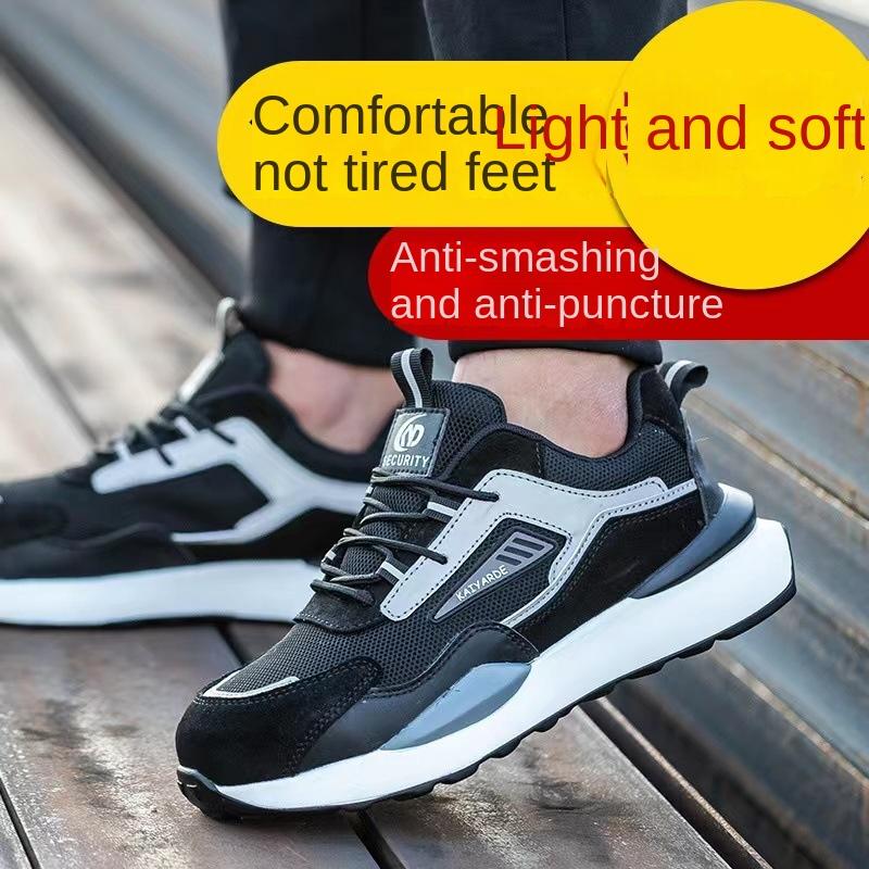 Arbeitsversicherungsschuhe Herren Stahl Baotou Anti-Smashing und Anti-Piercing Leichte und bequeme Arbeitsschuhe Vier Jahreszeiten Atmungsaktive Sicherheitsschuhe 46 von Joom DACH