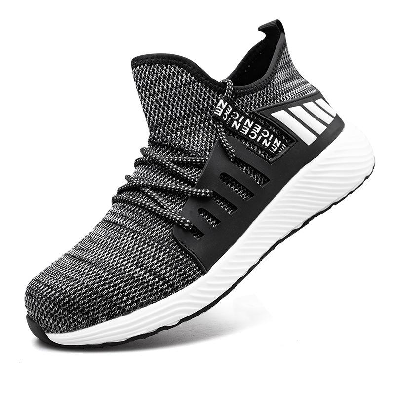 Arbeitsversicherungsschuhe Leichte und atmungsaktive Sicherheitsschuhe für Herren mit Anti-Smashing- und Anti-Piercing-Schutz und rutschfestem Stahlkopf 40 graue von Joom DACH