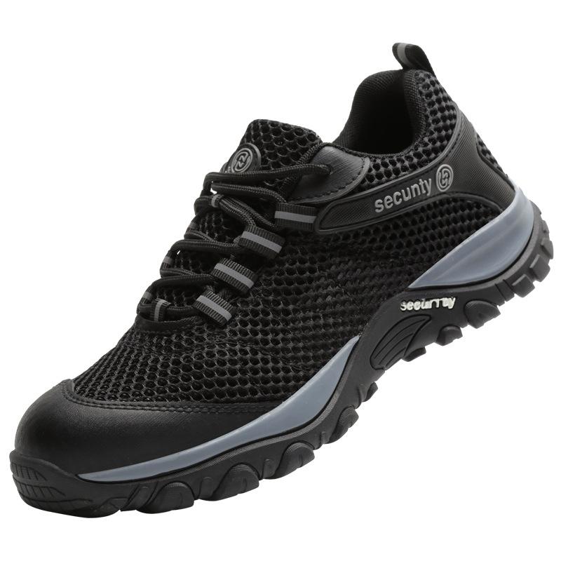 Arbeitsversicherungsschuhe für Herren, Sommer, Anti-Smashing und Anti-Piercing, leichte, ölbeständige Sicherheits- und Schutzschuhe 46 von Joom DACH