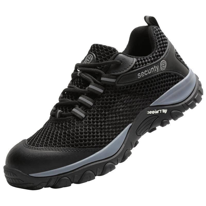 Arbeitsversicherungsschuhe für Herren, Sommer, Anti-Smashing und Anti-Piercing, leichte, ölbeständige Sicherheits- und Schutzschuhe 46 von Joom DACH