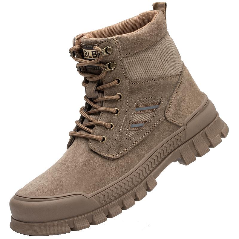 Arbeitsversicherungsschuhe für Herren, hohe Stiefel, verschleißfest, bruchfest und hitzebeständig 41 von Joom DACH