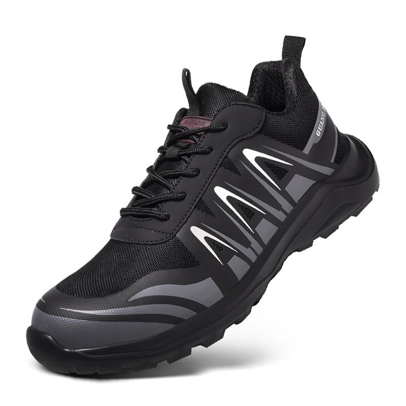 Arbeitsversicherungsschuhe für Herren, stoß- und durchstichsicher, antistatisch, mit Kunststoff-Stahlkopf, Deodorant und leichten Action-Schuhen 46 von Joom DACH