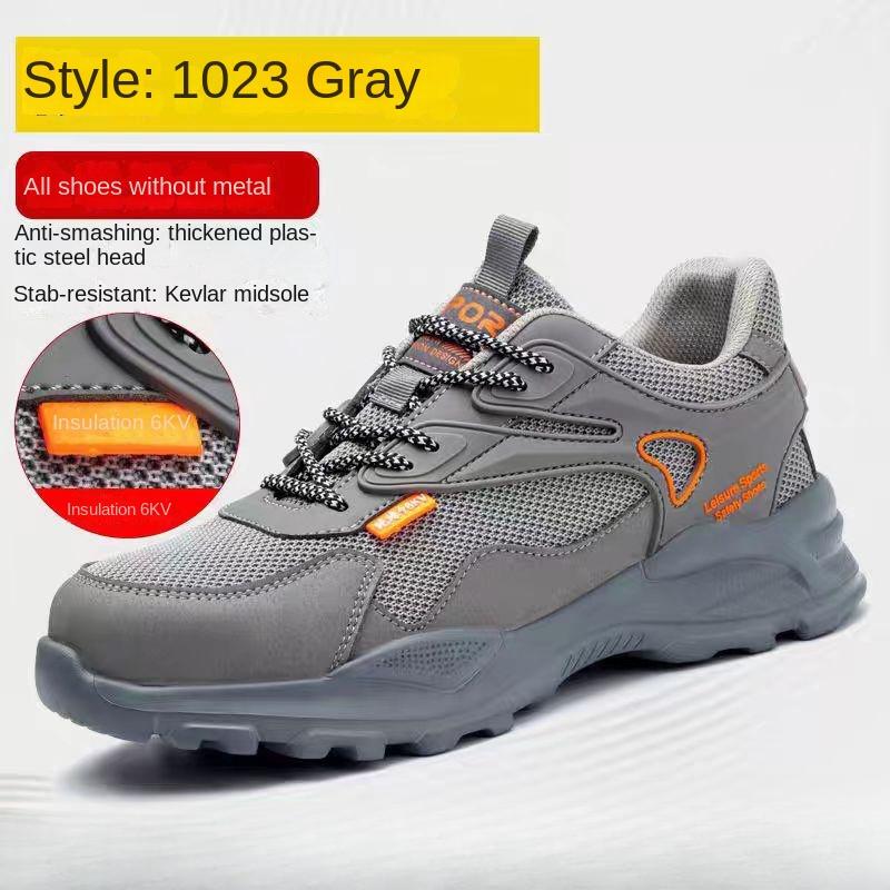 Arbeitsversicherungsschuhe für Herren aus Kunststoff und Stahl, mit Anti-Smashing-, Deodorant-, bequemen und atmungsaktiven Schöpfkellen-Schutzschuhen 46 von Joom DACH