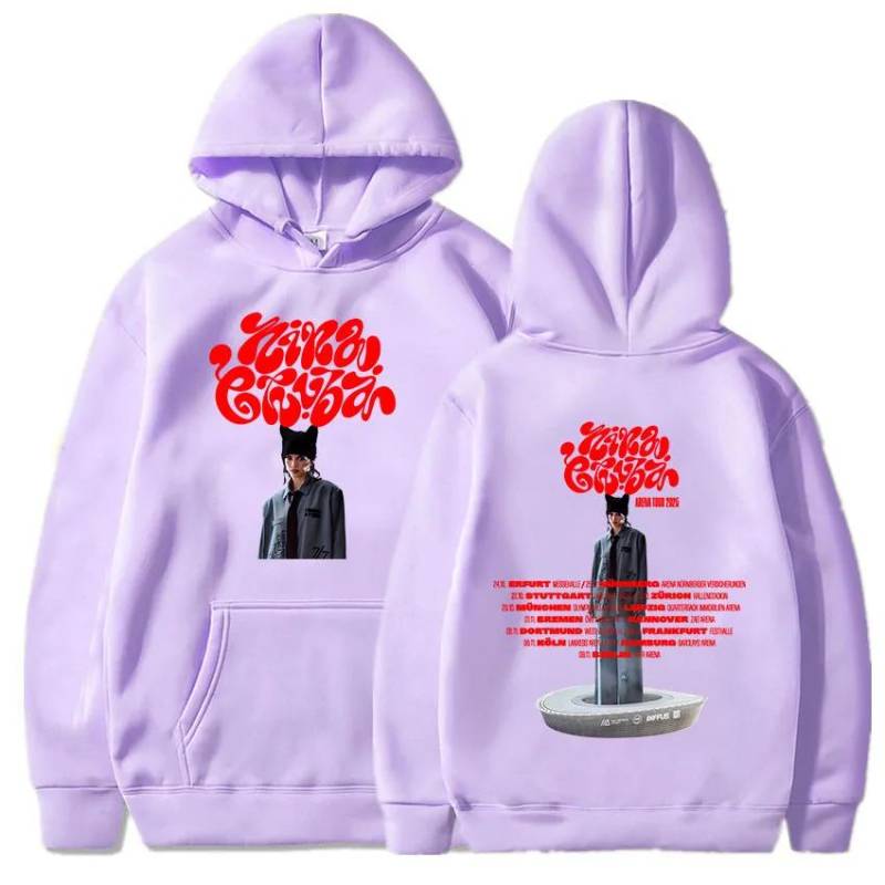 Arena Tour 2025 Nina Chuba Hoodies Sweatshirts Für Damen Winter Damen Herren Kleidung Sänger Druck Sweatshirts Lässige Pullover S violett von Joom DACH