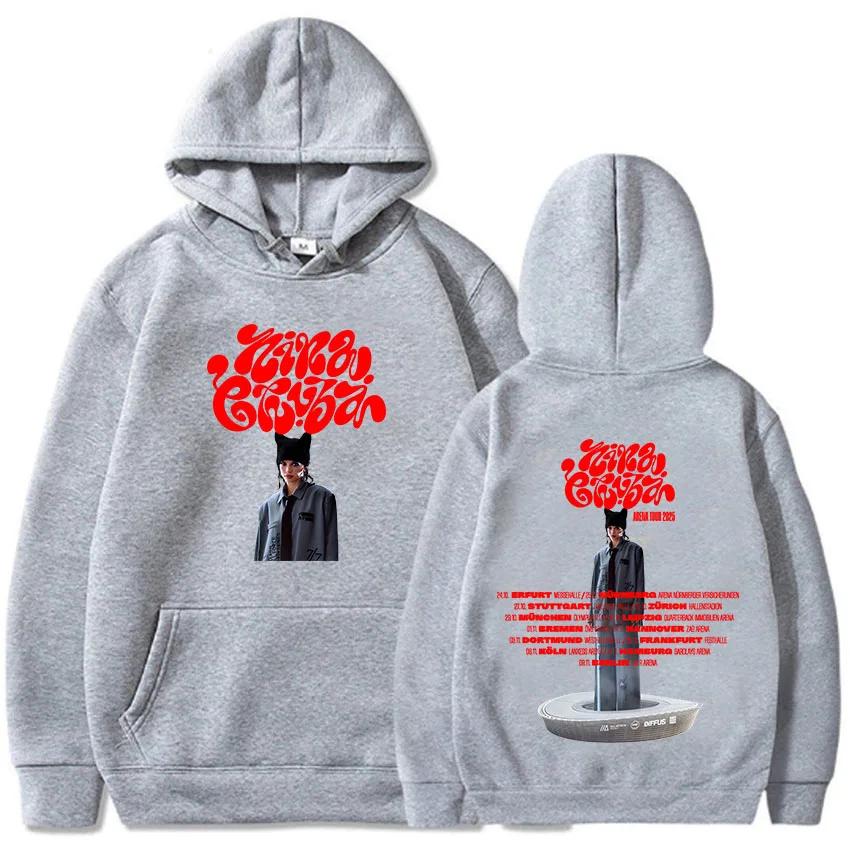 Arena Tour 2025 Nina Chuba Hoodies Sweatshirts Für Damen Winter Damen Herren Kleidung Sänger Druck Sweatshirts Lässige Pullover S grau von Joom DACH