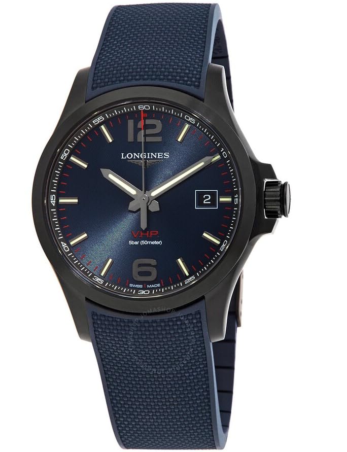 Uhr CONQUEST Quartz 5 ATM wasserdicht Saphirglas Blaues Zifferblatt Edelstahl Blau [Longines] Herren VHP L3.726.2.96.9 [Artikel] blau von Joom DACH